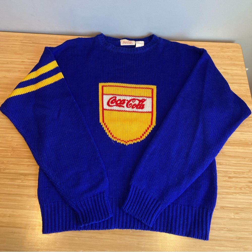 Vintage Unique Coca-Cola Wool Sweater - Size L